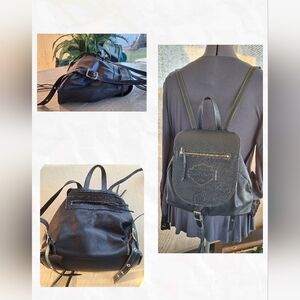 Harley Davidson Leather Backpack Like New